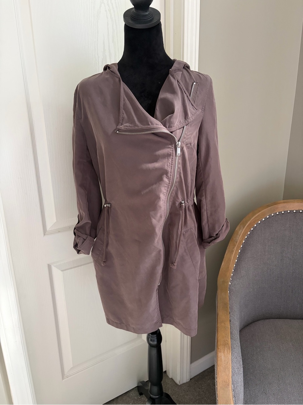 Divided Mauve Utility Hooded Jacket